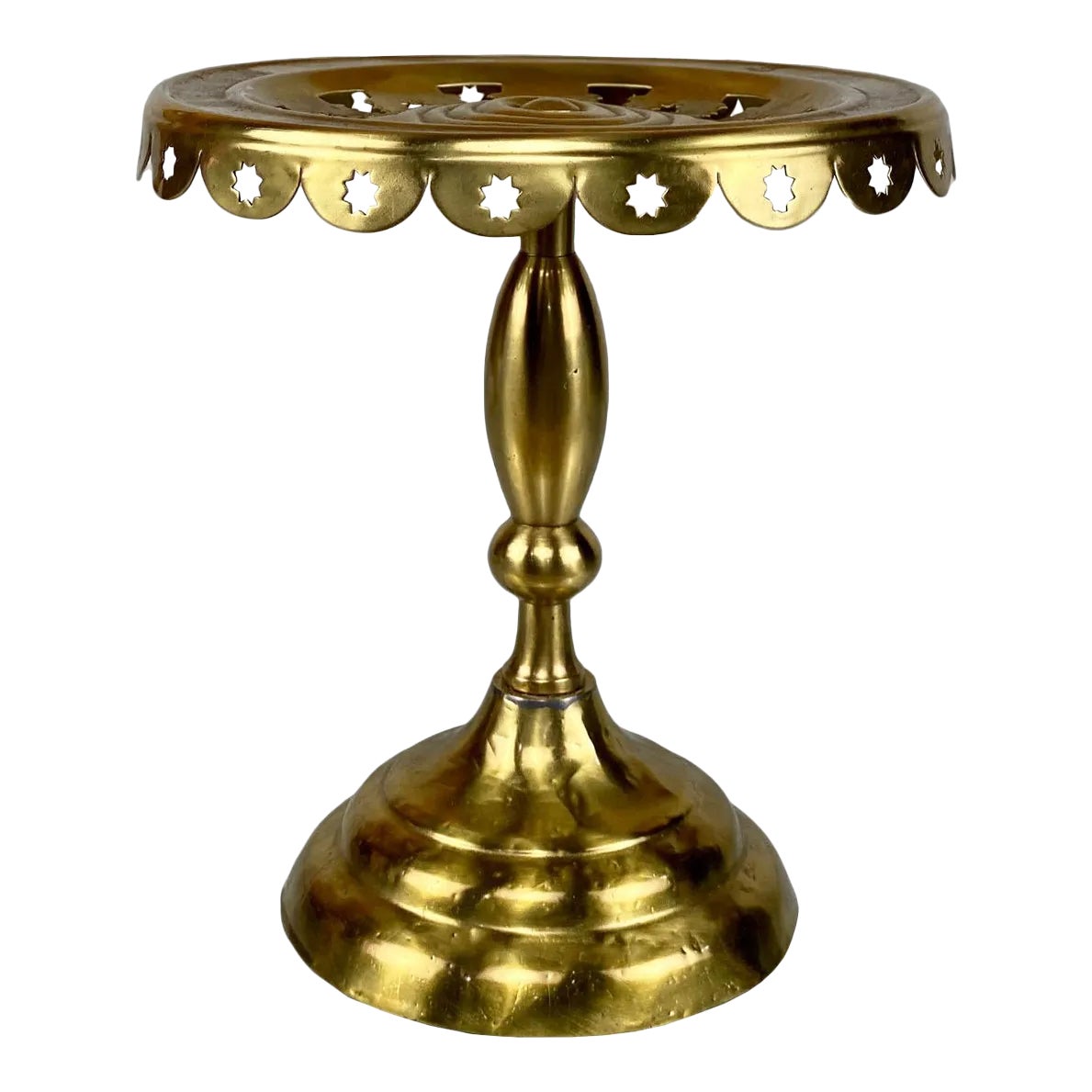 Vintage Traditional Brass Bakers Pedestal Cake Pastry Stand Chairish