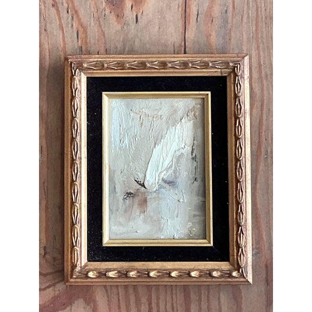Early 21st Century Vintage Original Abstract Oil on Board For Sale - Image 5 of 12