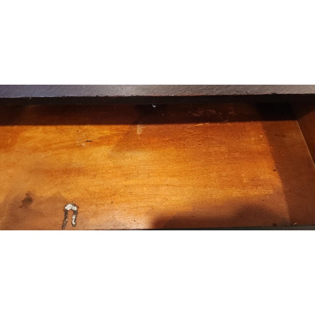 Brown Antique Arts & Crafts MIssion Style Quarter-Sawn Oak Slant Secretary Desk For Sale - Image 8 of 16