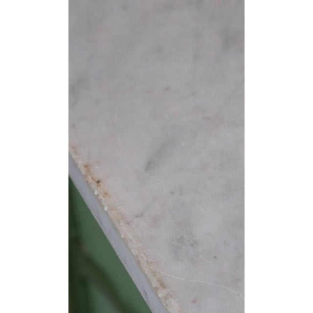 Antique Green Counter with a Marble Top, Late 19th-Early 20th Century For Sale - Image 11 of 18