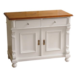 Gründerzeit White Chest of Drawers with Doors For Sale