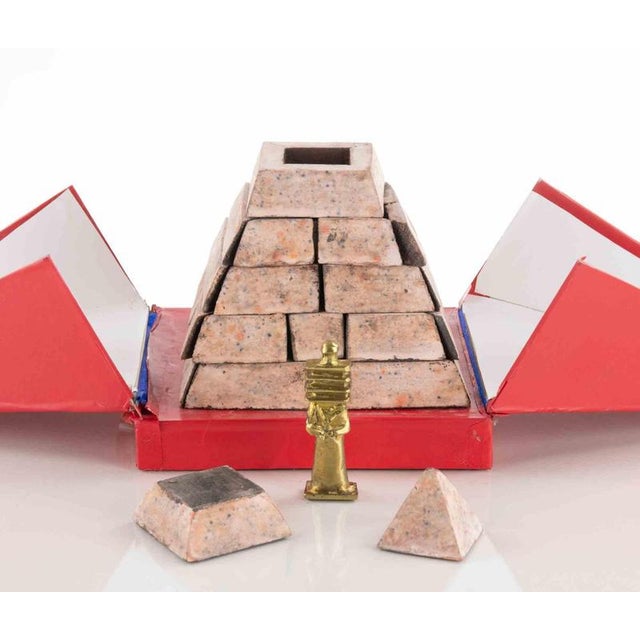 Vintage Puzzle Model of Egyptian Pyramid, realized most probably in China in the late 20th Century. The pyramid pieces are...