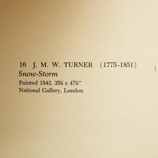 1950s 1956 After J. M. W. Turner "Snow-Storm", Vintage Full-Color Print For Sale - Image 5 of 8