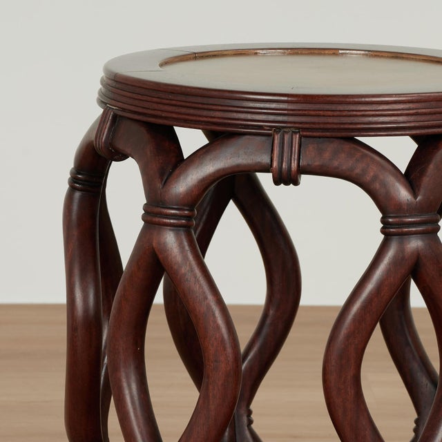 Wood Pair of Vintage Chinese Carved Wood Garden Seats or Stands For Sale - Image 7 of 14