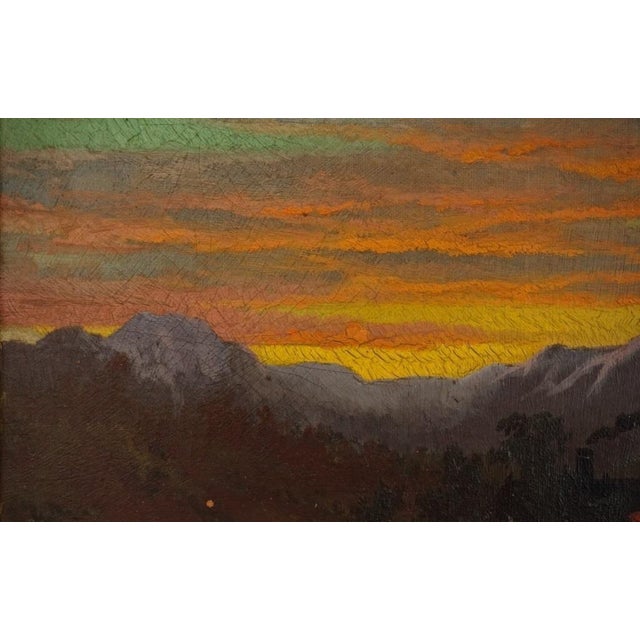 Mid 19th Century Evening Industrial Landscape Painting For Sale - Image 10 of 12