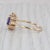 Modern 1.49ctw Tanzanite Diamond Halo Ring 14k Yellow Gold Size 8.5 Engagement For Sale - Image 3 of 8