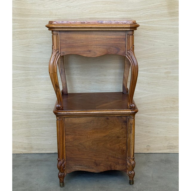 French Bedside Tables with Cabriole Legs, 1950s, Set of 2 For Sale - Image 13 of 18