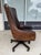 Wood Hooker Furniture Executive Swivel Tilt Chair With Leather and Cowhide For Sale - Image 7 of 18