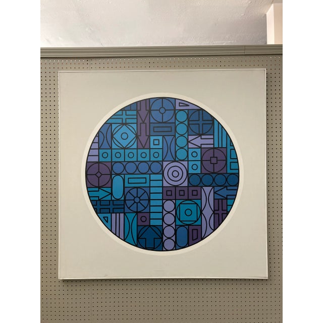 1970 Geometric Polymer on Canvas Painting by Jim Summers For Sale In Chicago - Image 6 of 6