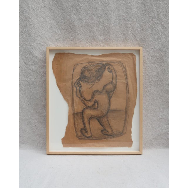 A drawing that feels like it wants to walk off the wall. This expressive figure sketch came from the archives of a...