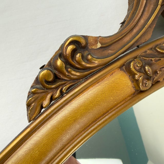 1930s 1930’s Louis Bierfeld Wood & Gesso Mirror - American Beauty For Sale - Image 5 of 12