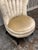Textile Art Deco Shell Back Side Chair, Vintage For Sale - Image 7 of 11