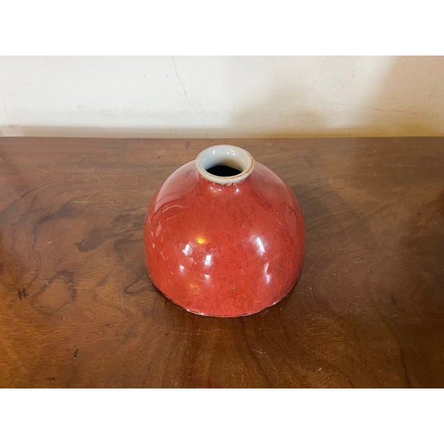 Antique Late Qing 19th Century Chinese Sang De Boeuf Oxblood Flambe Glaze Scholar's Desk Water Pot or Taibai Jar For Sale - Image 9 of 18