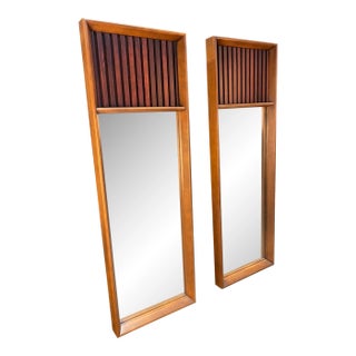 A Pair of Lane Tower Suite Mirrors Designed by Dave Parmalee 1970's For Sale