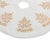 Contemporary Metallic Leaf Christmas Tree Skirt 48"D For Sale - Image 3 of 3
