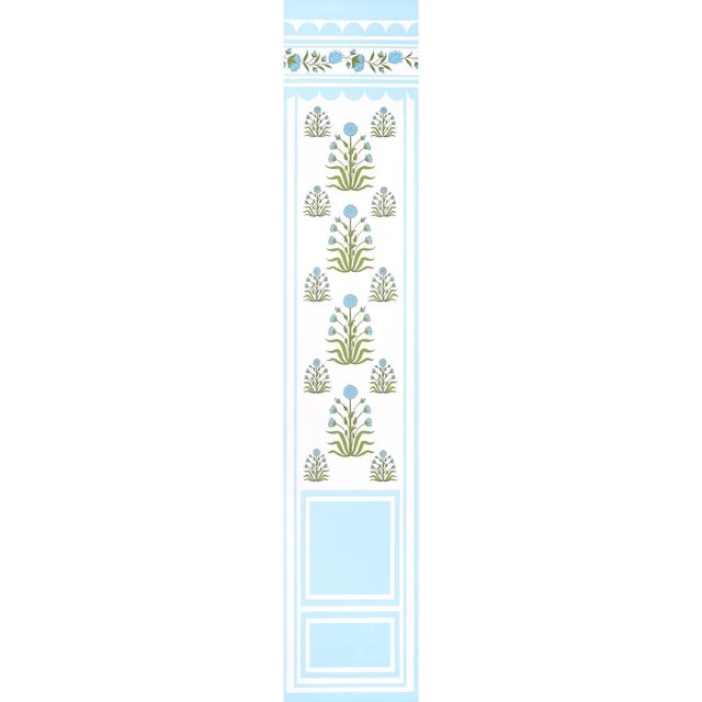 Schumacher Sample - Schumacher x Marie-Anne Oudejans Royal Poppy Panel B in Blue For Sale - Image 4 of 4