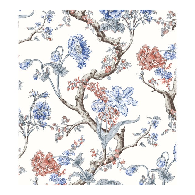The House of Scalamandre Andrew Jackson Floral Wallcovering, Riviera For Sale