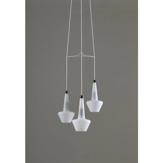 Mid-Century T272 Opaline Glass Pendant by Hans-Agne Jakobsson, in Very Good conditions. Designed 1950 to 1959 European...