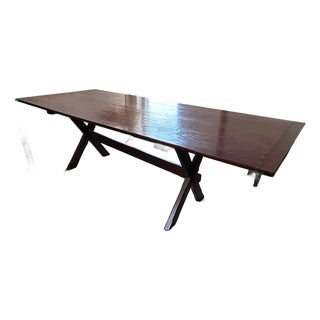 8' Solid Cherry Farmhouse Dining Table, Seats 8 For Sale