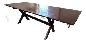 8' Solid Cherry Farmhouse Dining Table, Seats 8