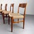 Mid-Century Modern Scandinavian Teak Chairs with New Papercord Weave, Denmark, 1960s, Set of 4 For Sale - Image 3 of 14