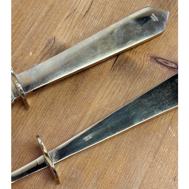 Vintage Siam Bronzeware Carving Set For Sale In Kansas City - Image 6 of 8