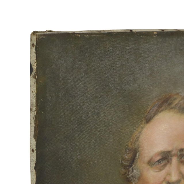L. De Caluwé, Portrait of a Man, Early 20th Century, Painting on Canvas For Sale - Image 4 of 15