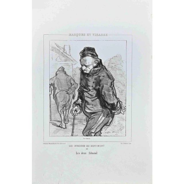 Les Deux Edmond is a lithograph on ivory-colored paper, realized by the French draftsman Paul Gavarni (alias Guillaume...