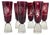 Vintage Art Deco Bohemian Ruby Glasses, 1920s, Set of 6 For Sale