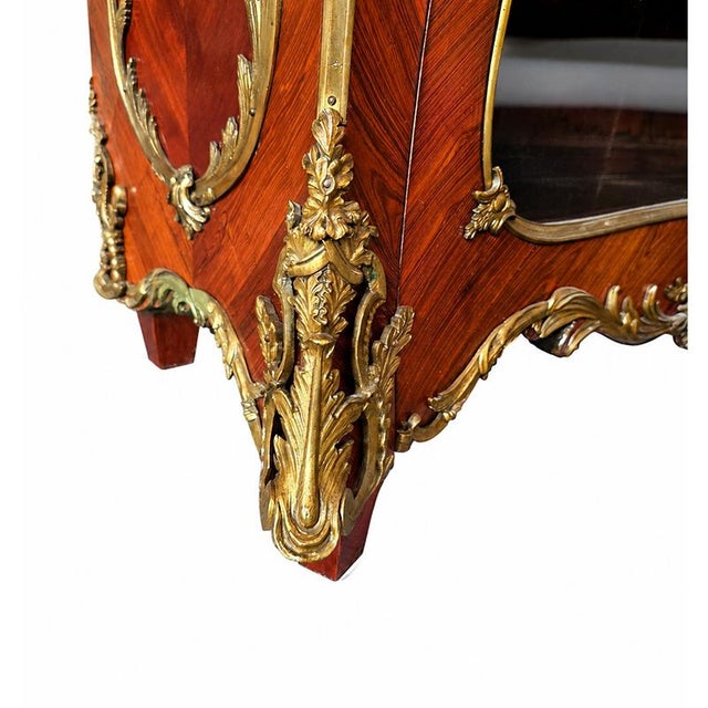 French Wooden Sideboard with Gilded Bronze Applications For Sale - Image 9 of 11