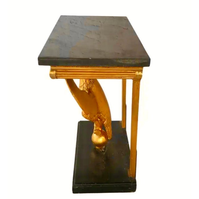 Wood Swedish Giltwood Eagle Console Table For Sale - Image 7 of 8