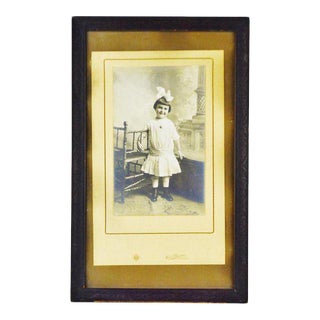 Vintage Framed Photograph of Young Girl For Sale