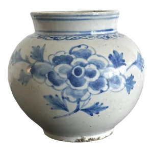 Antique Korean Porcelain Peony Jar Joseon Dynasty