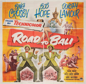 Road to Bali Poster, USA, 1950s