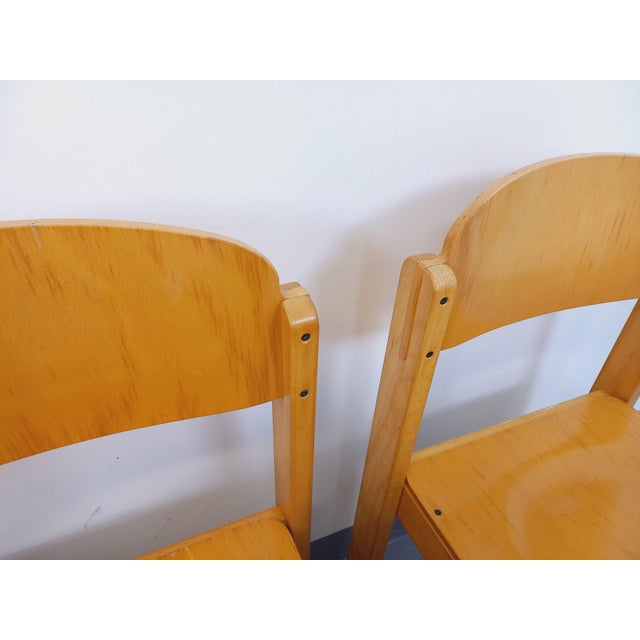 Wood Vintage Beechwood Chairs, 1970s, Set of 6 For Sale - Image 7 of 18