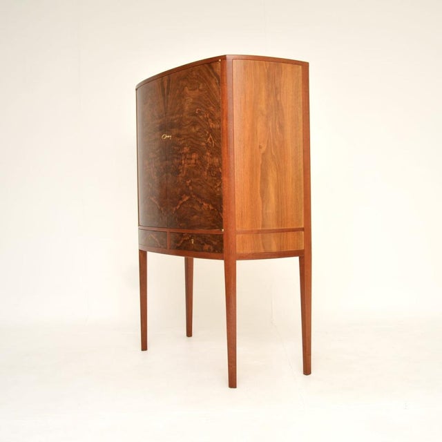 1950s Vintage Swedish Walnut Drinks Cabinet by Johan Byström, 1958 For Sale - Image 5 of 13