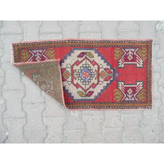 Turkish Vintage Mini Turkish Rug - 1′9″ × 3′3″ For Sale - Image 3 of 4