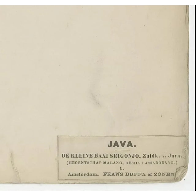 After Salm, Srigonjo Bay, South Coast of Java, 1872, Original Chromolithograph For Sale - Image 6 of 7