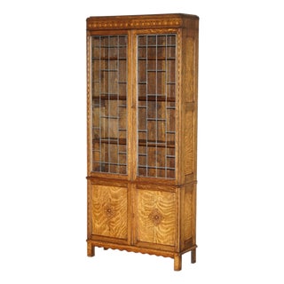 Antique English Astral Glazed Display Cabinet from Roberts, 1900s For Sale