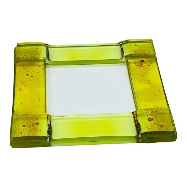 Italian Trivet in Green Glass by Poliarte, 1960s For Sale - Image 9 of 9
