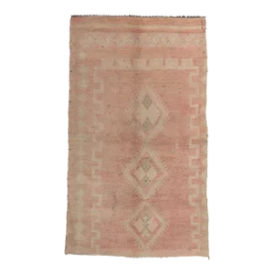 Vintage Pink Boujad Moroccan Rug - 05'02 X 09'00