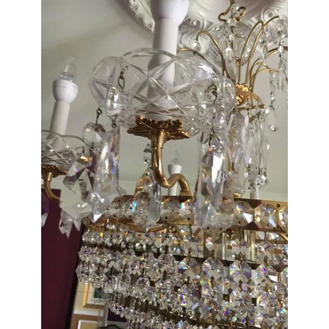 Neoclassical Style Possible Swarovski Twelve-Light Tiered Chandelier For Sale - Image 9 of 10