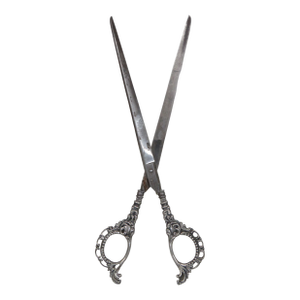 Victorian Late 1800s Sterling Handled Rococo Style Desk Scissor 4548b