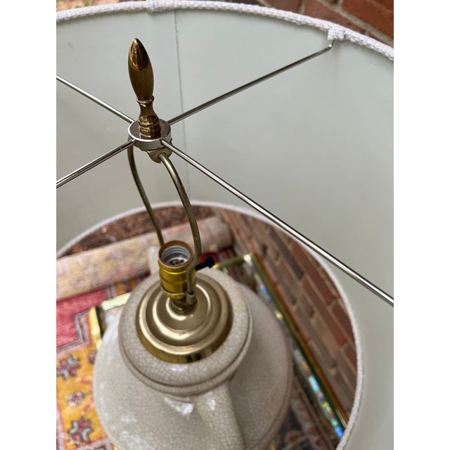 Vintage Water Jug Table Lamp With Drum Shade For Sale - Image 9 of 9