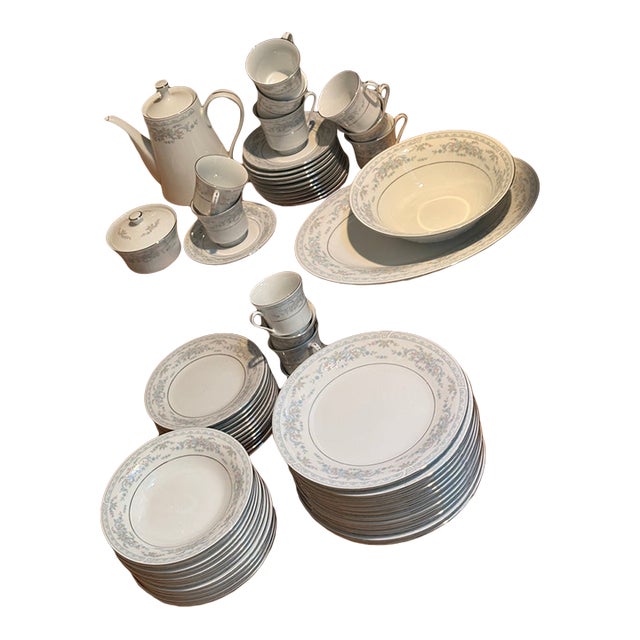 Fairfield "Rosepoint" Fine China - 5-Piece Service Set for 12 With Additional Service China - 63 pcs For Sale