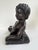 Vintage Bronze Finish Reclining Cherub Sculpture on Textured Base For Sale - Image 4 of 7