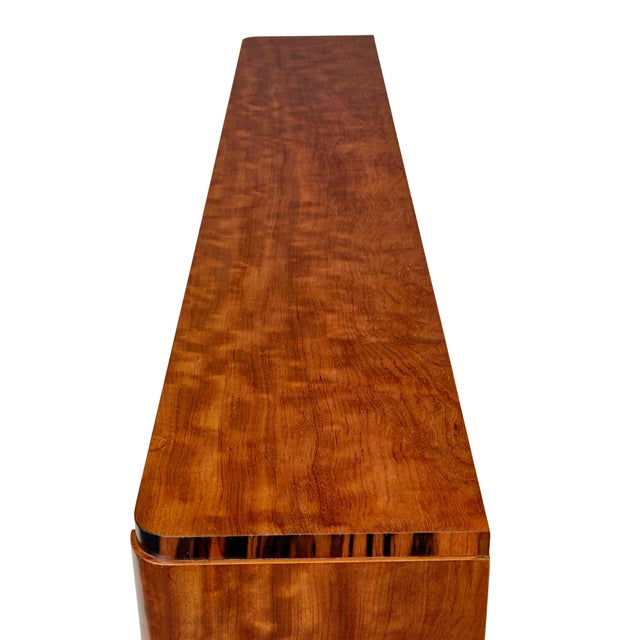 Mid-Century Scandinavian Teak and Zebrawood Low Open Bookcase, 1950 For Sale - Image 4 of 11