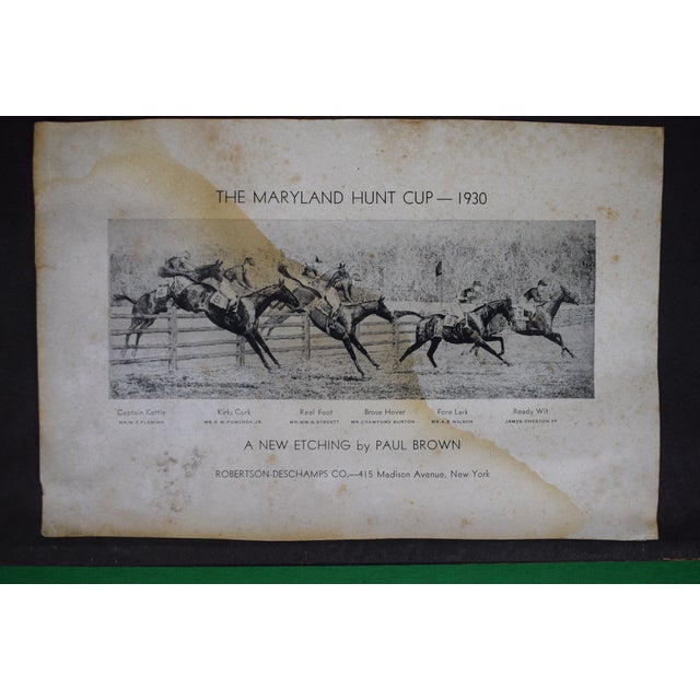 Drawing/Sketching Materials The Maryland Hunt Club 1930 Drypoint by Paul Brown For Sale - Image 7 of 8