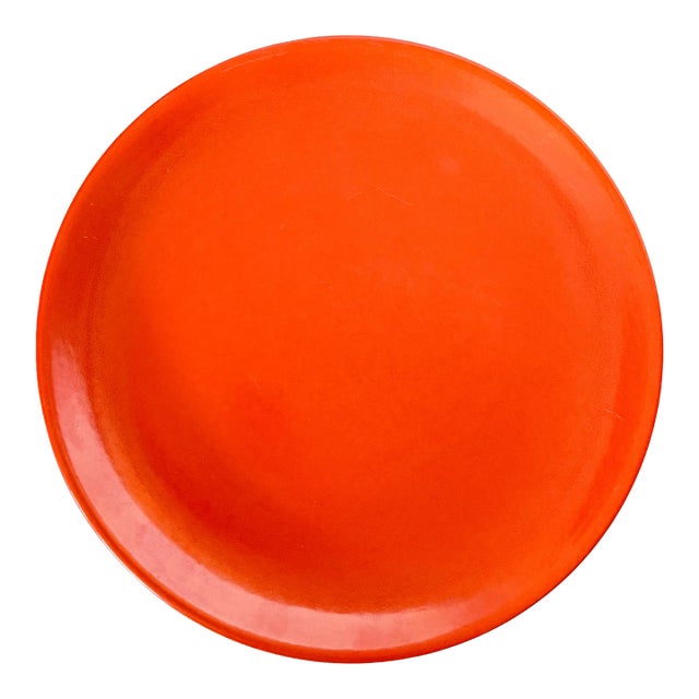 1930s Catalina Pottery Platter in Toyon Red For Sale