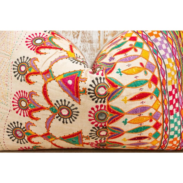 Textile Wunna Antique Tribal Grain Sack Pillow For Sale - Image 7 of 10